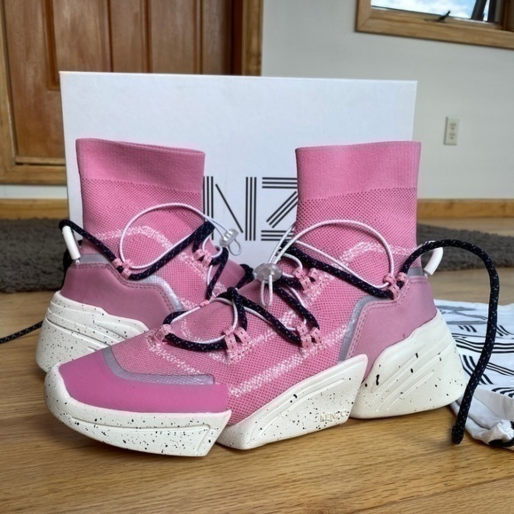 NIB Kenzo K-Sock slip on sneakers in pink